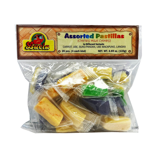 Front graphic image of Lucia Assorted Pastillas 5.25oz