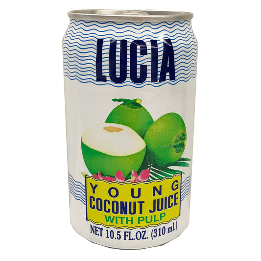 Front graphic image of Lucia Young Coconut Juice With Pulp 10.5oz