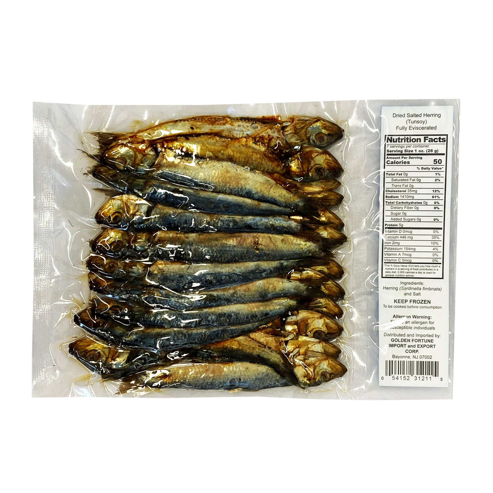 Back graphic view of Lucia Dried Salted Herring - Tunsoy 7.05oz