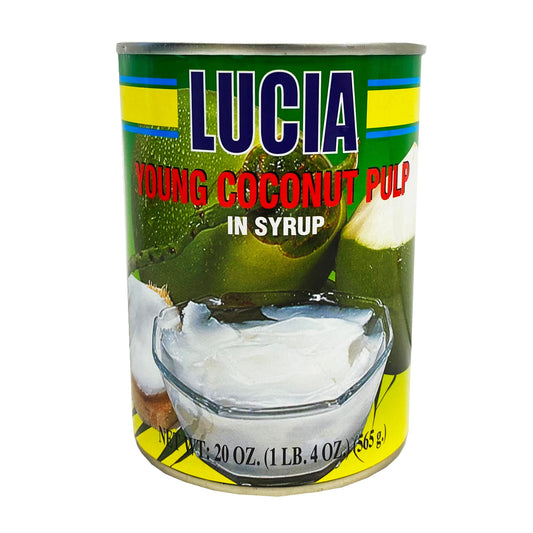Front graphic image of Lucia Young Coconut Pulp In Syrup 20oz