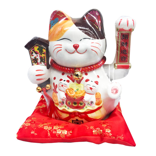 Front graphic view of Lucky Cat Wealth and Lucky Fortune (Yellow) 44oz