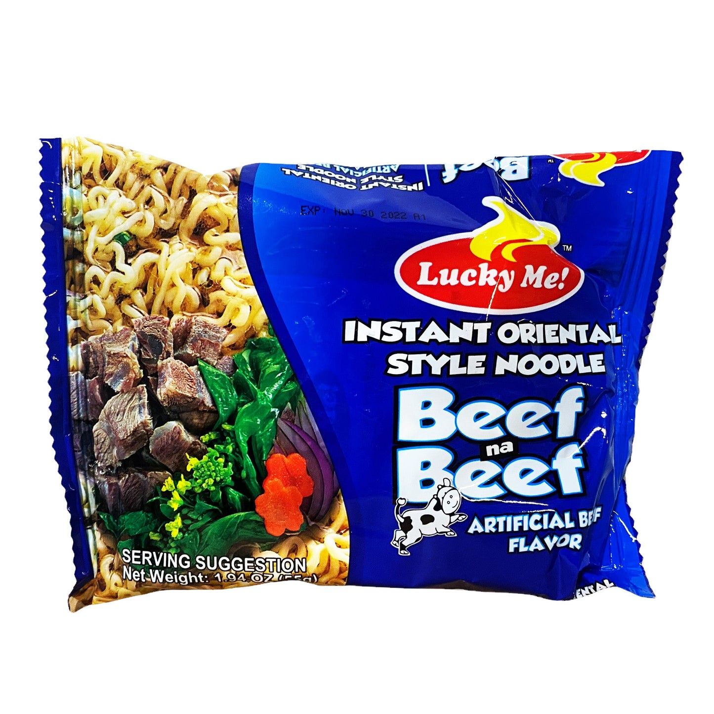 Front graphic image of Lucky Me Instant Noodle Soup - Beef Flavor 2.47oz