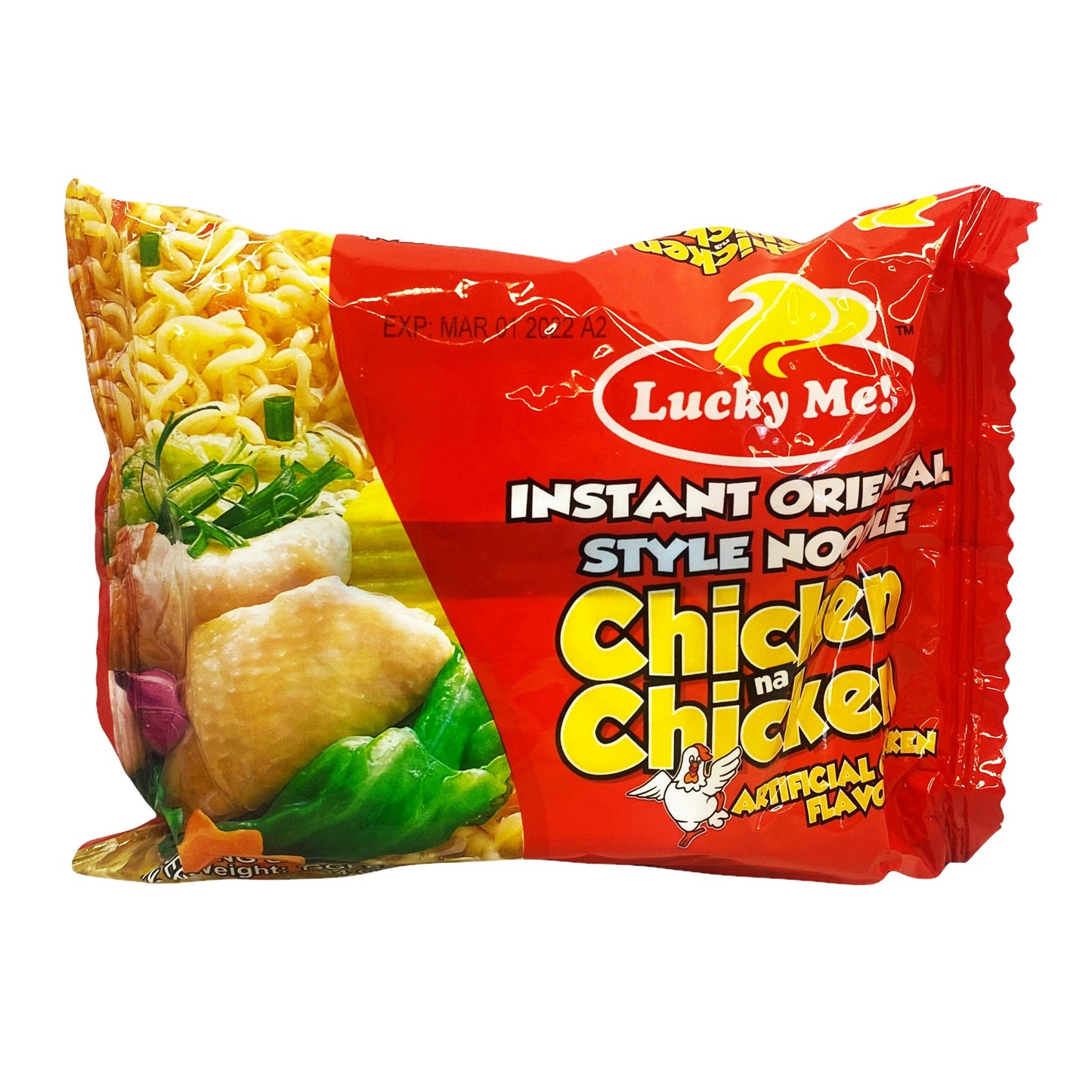 Front graphic image of Lucky Me Instant Noodle Soup - Chicken Flavor 2.47oz