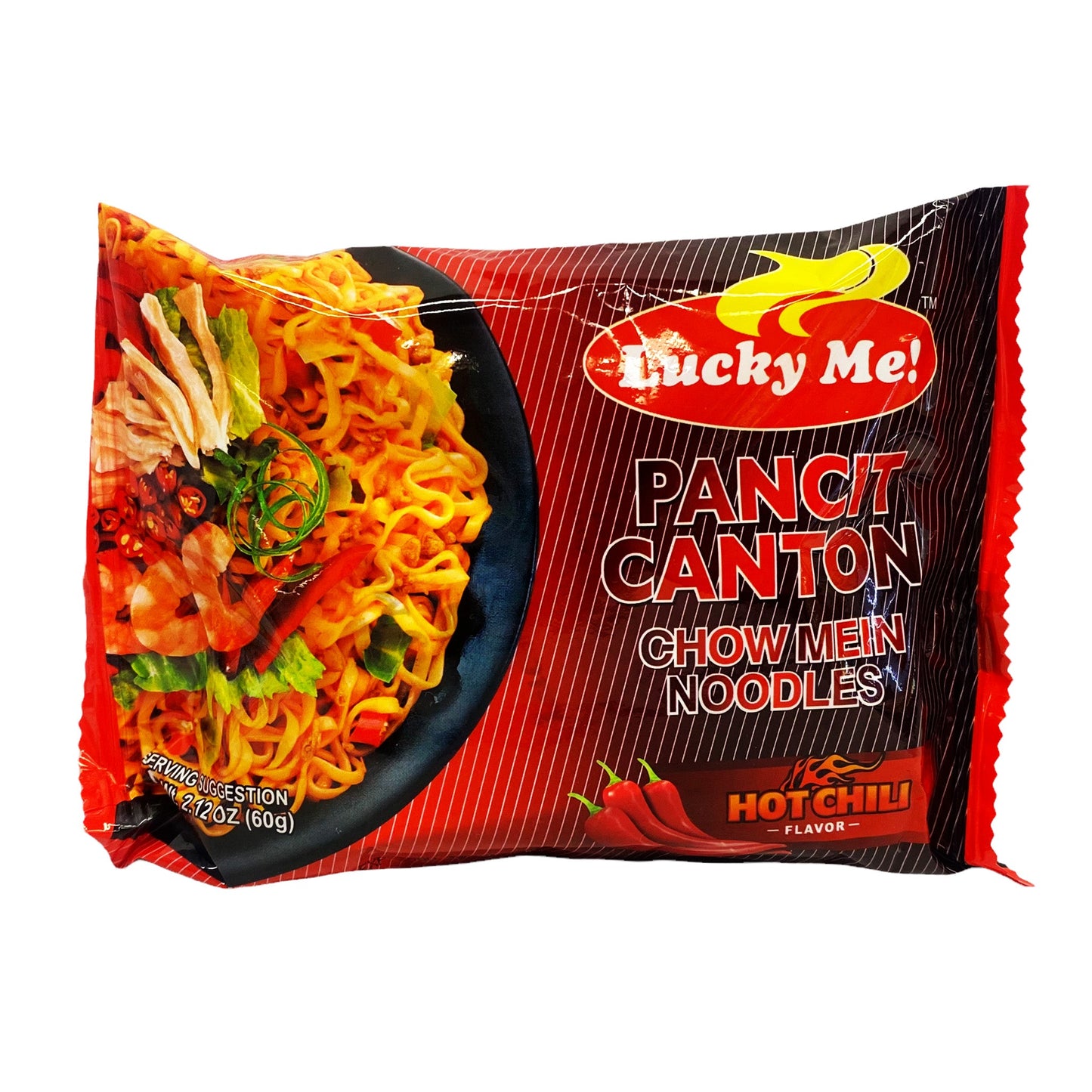 Front graphic image of Lucky Me Pancit Canton - Hot Chili Flavor 2.12oz