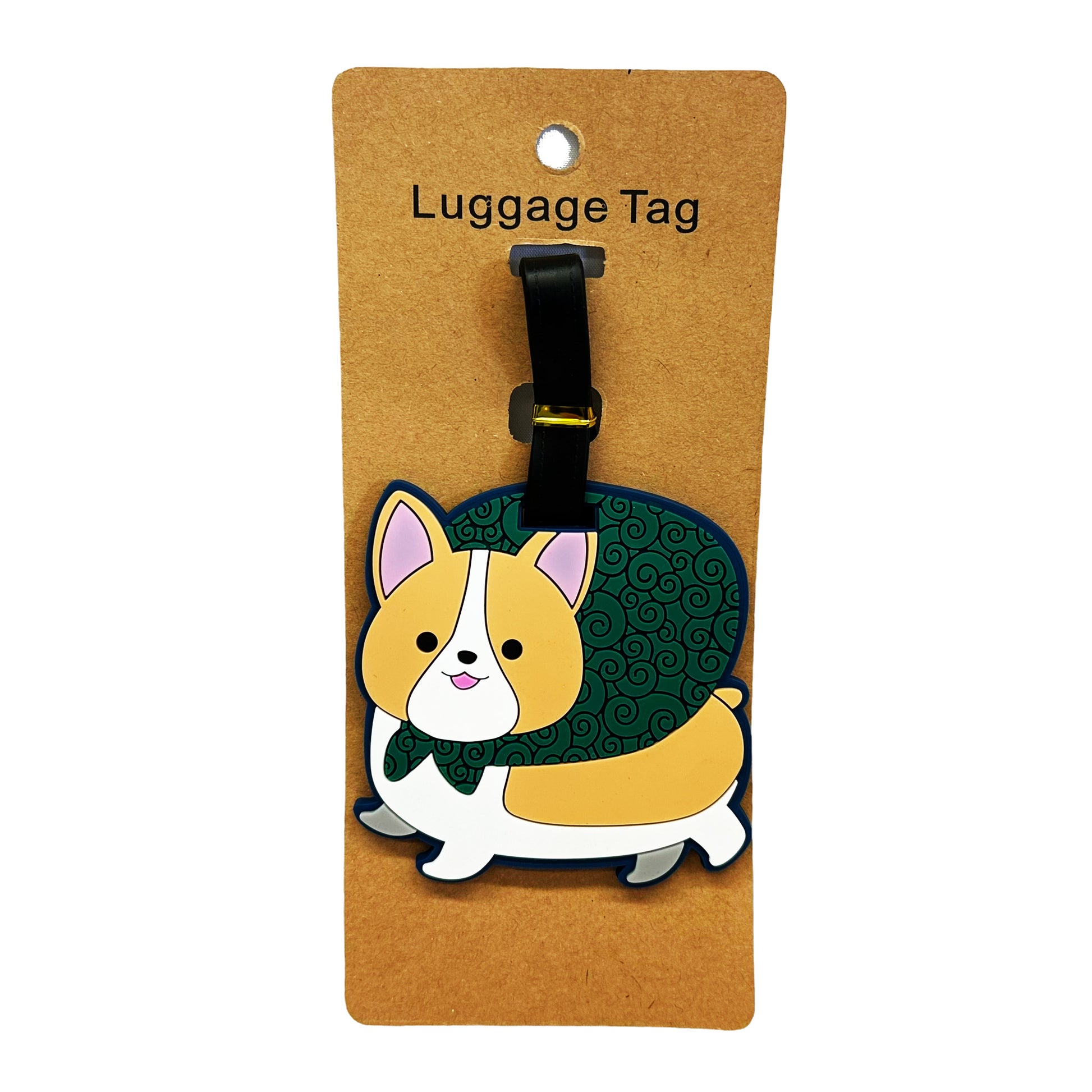 Front graphic image of Luggage Tag - Corgi 4.5"H