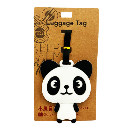 Front graphic image of Luggage Tag - Panda 6"H