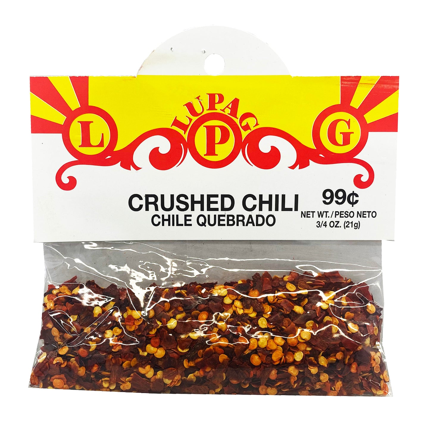 Front graphic image of Lupag Crushed Chili 0.74oz (21g)