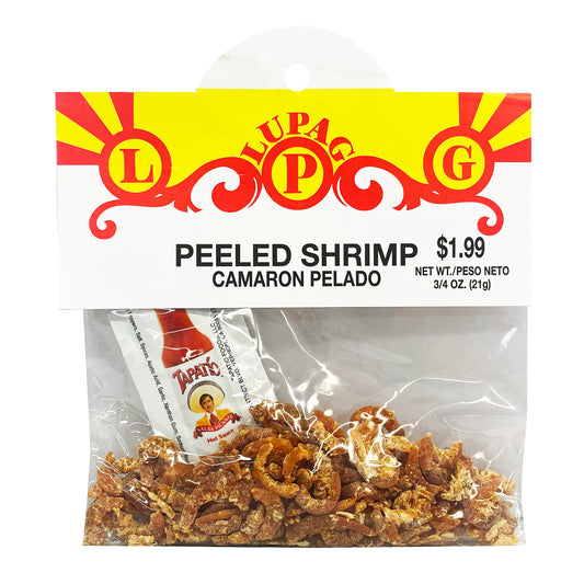 Front graphic image of Lupag Peeled Shrimp 0.78oz (24.7g)