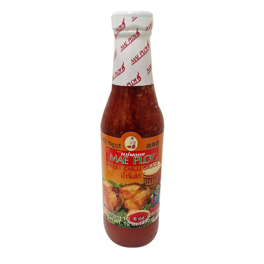 Front graphic image of Mae Ploy Sweet Chilli Sauce 12oz