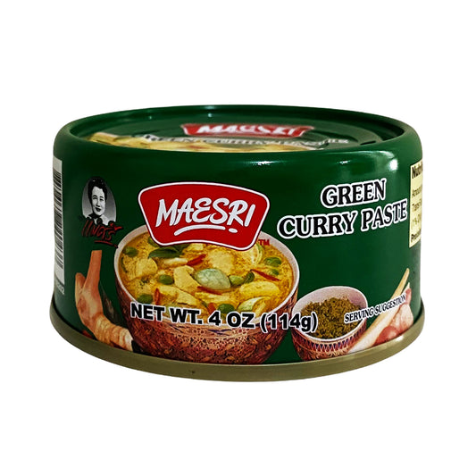 Front graphic image of Maesri Green Curry Paste 4oz (114g)