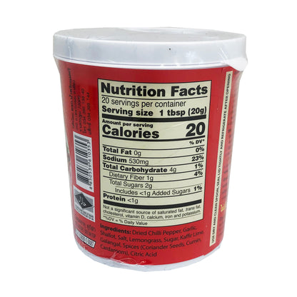 Back graphic image of Maesri Red Curry Paste 14oz