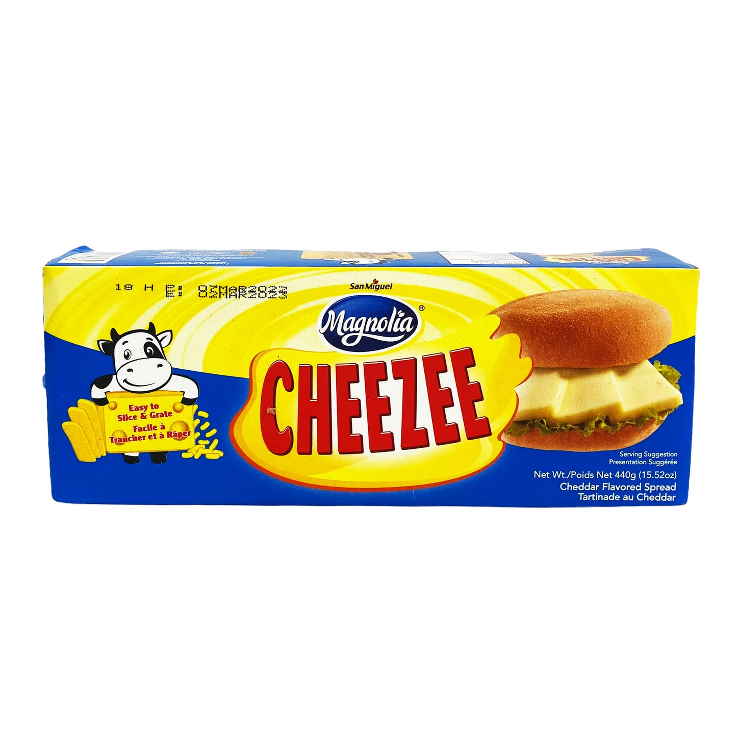 Front graphic image of Magnolia Cheezee Cheddar Flavored Spread 15.52oz (440g)