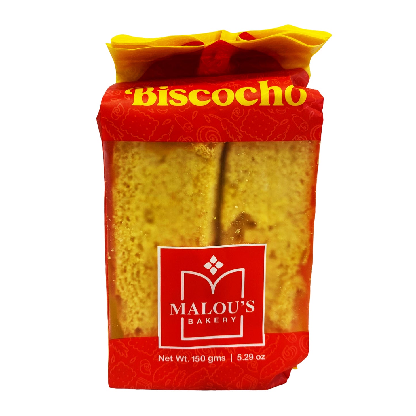 Front graphic image of Malou's Toasted Bun - Biscocho 5.29oz
