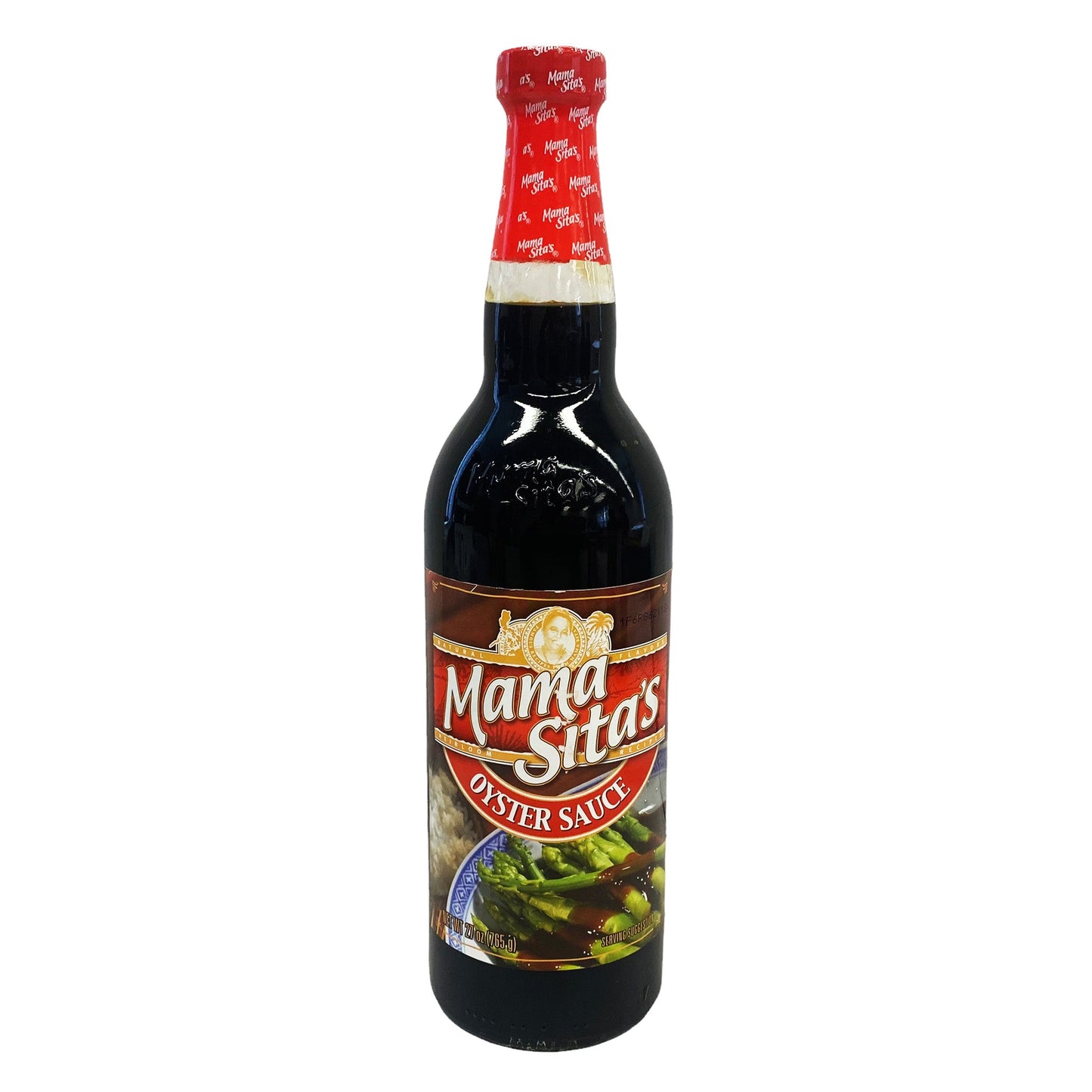 Front graphic image of Mama Sita Oyster Sauce 27oz