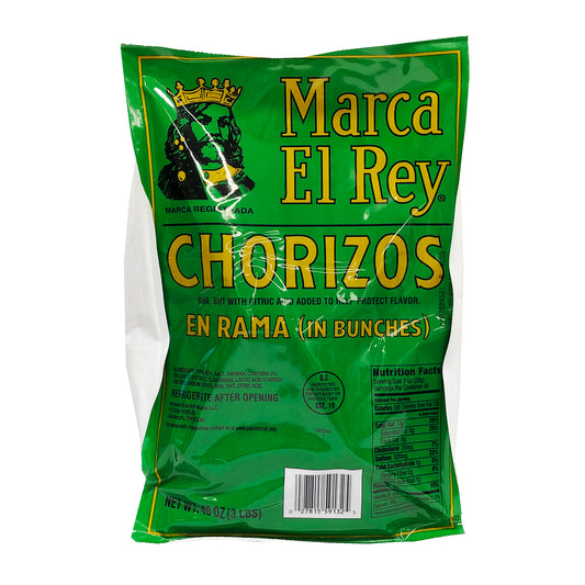 Front graphic image of Marca El Rey in Bunches Chorizos 48oz