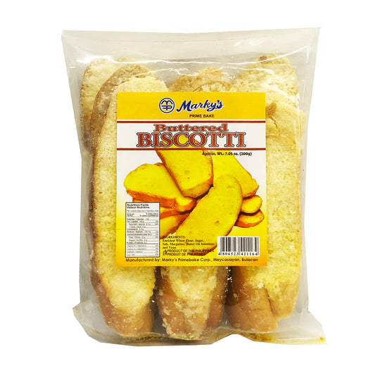 Front graphic image of Marky's Buttered Biscotti 7.05oz