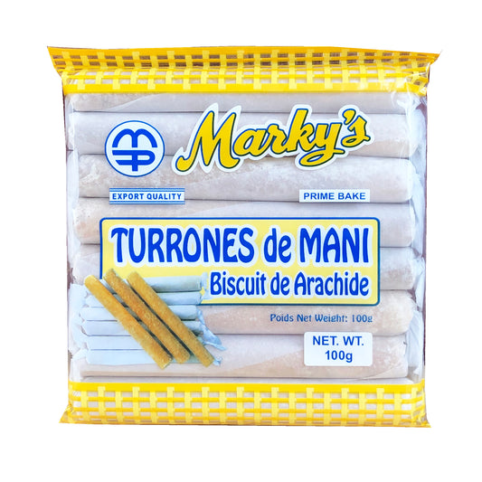 Front graphic image of Marky's Turones De Mani 3.52oz