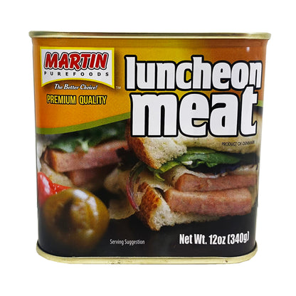 Front graphic image of Martin Purefoods Luncheon Meat 12oz