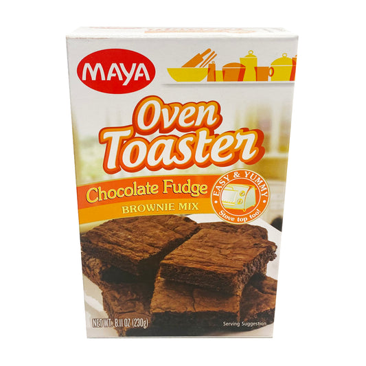 Front graphic image of Maya Oven Toaster Brownie Mix - Chocolate Fudge 8.11oz