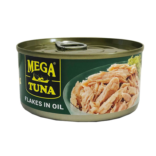 Front graphic image of Mega Tuna Flakes In Oil 6.35oz