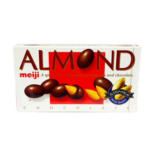 Front graphic image of Meiji Almond Chocolate 3.1oz