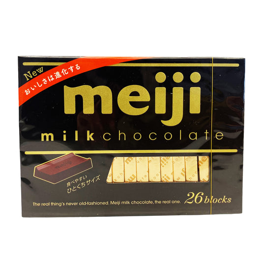 Front graphic image of Meiji Milk Chocolate Blocks 4.23oz (120g)