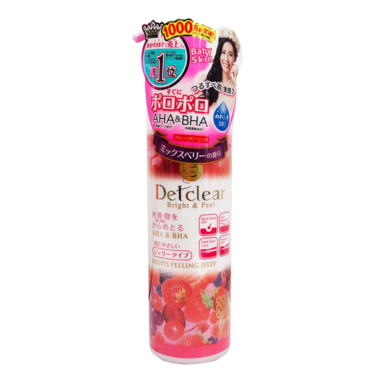 Front graphic view of Meishoku Detclear Facial Bright and Peel Peeling Gel - Mix Berry 6.1oz