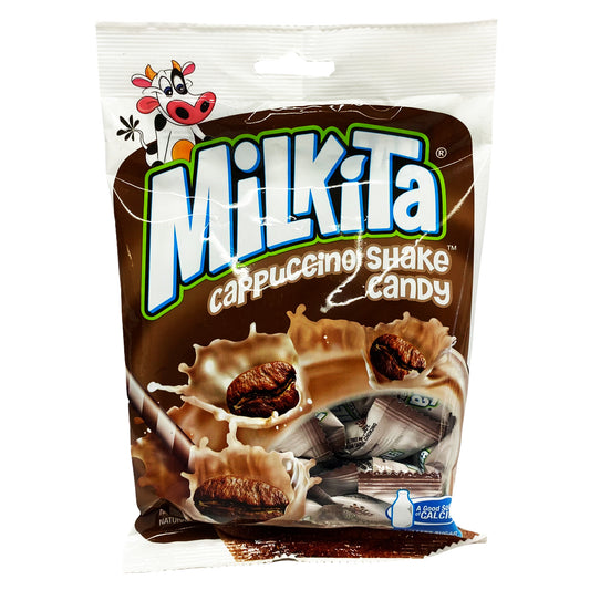Front graphic image of Milkita Creamy Shake Candy - Cappuccino Flavor 4.23oz (120g)