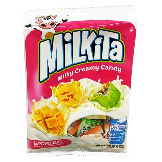 Front graphic image of Milkita Creamy Shake Candy - Tropical Mix 4.23oz (120g)