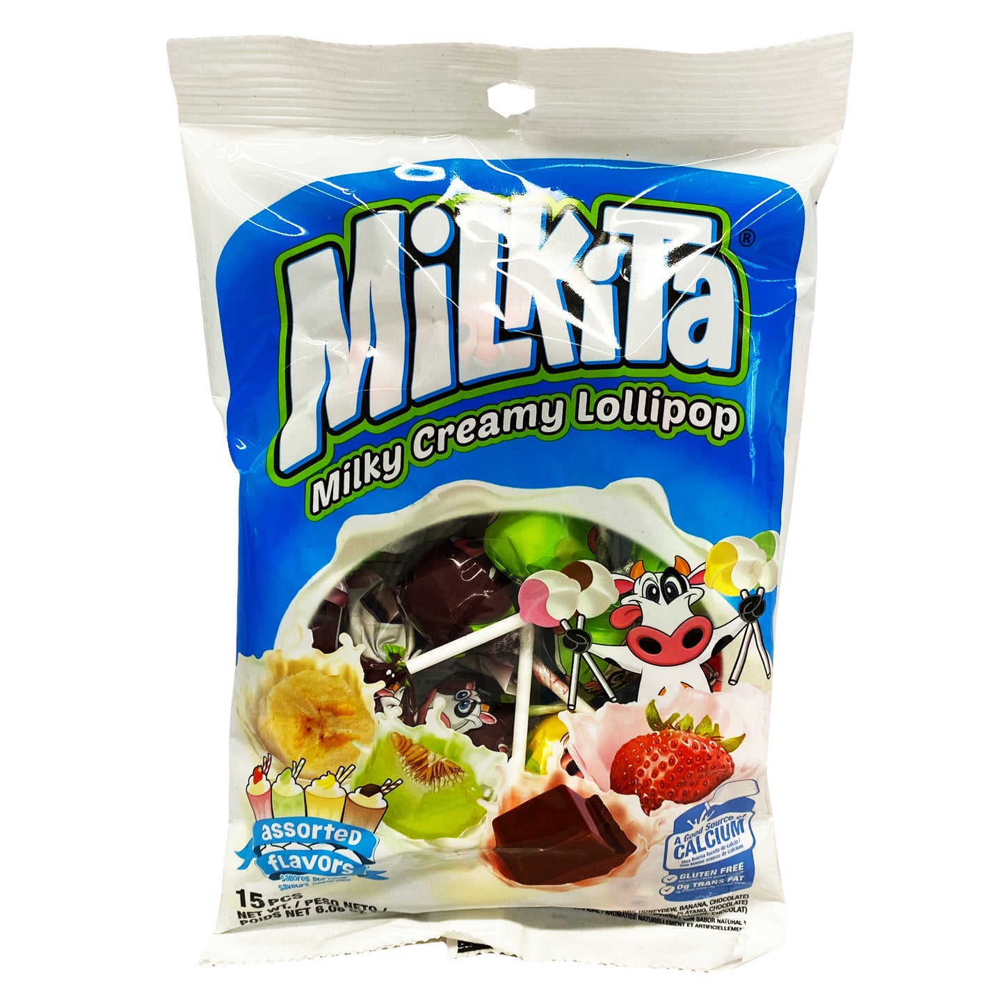 Front graphic image of Milkita Creamy Shake Lollipop - Assorted 6.08oz (172.5g)