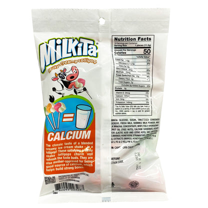 Back graphic image of Milkita Creamy Shake Lollipop - Fruity Mix 6.08oz (172.5g)