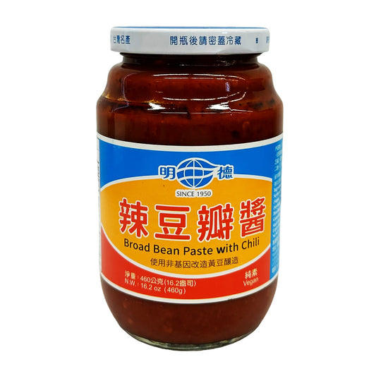 Front image of Ming Teh Broad Bean Paste With Chili 16.2oz 