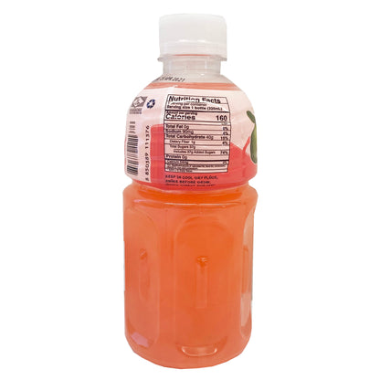 Back graphic image of Mogu Mogu Pink Guava Juice with Nata De Coco 10.82oz