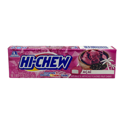 Front graphic view of Morinaga Hi-Chew Chewy Candy - Acai Flavor 1.76oz
