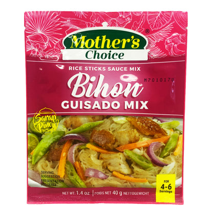 Front graphic image of Mother's Choice Rice Sticks Sauce Mix - Bihon Cuisado Mix 1.4oz (40g)