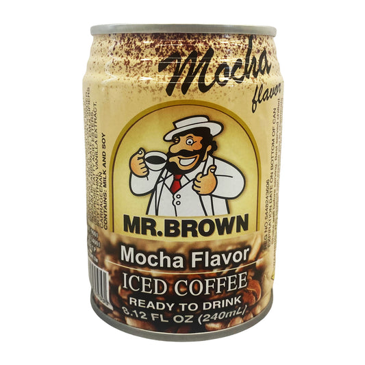Front graphic image of Mr. Brown Iced Coffee - Mocha 8.12oz (240ml)