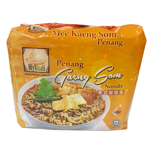 Front graphic image of MyKuali Penang Gaeng Som Noodle 4 Pack 16.22oz