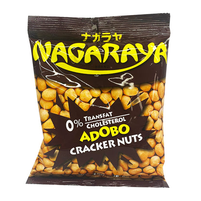 Front graphic image of Nagaraya Cracker Nuts Adobo Flavor 5.64oz