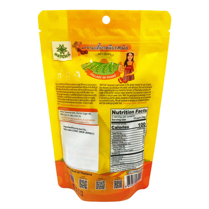 Back graphic image of Natcha Dried Chewy Tamarind - Spicy Flavor 3oz (84g)