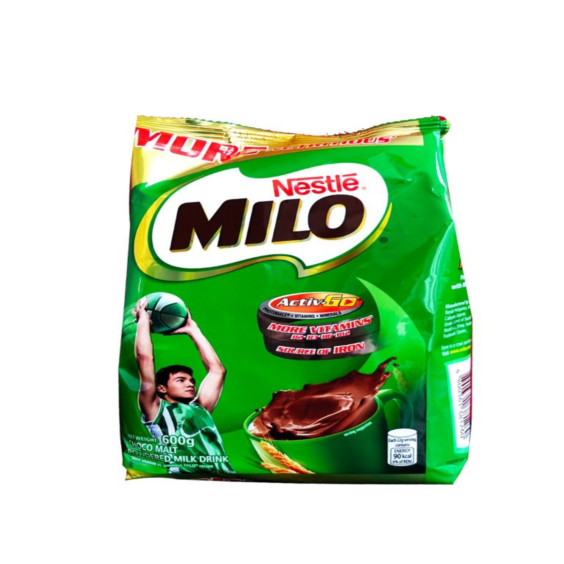 Front graphic image of Nestle Milo Powder 21.16oz