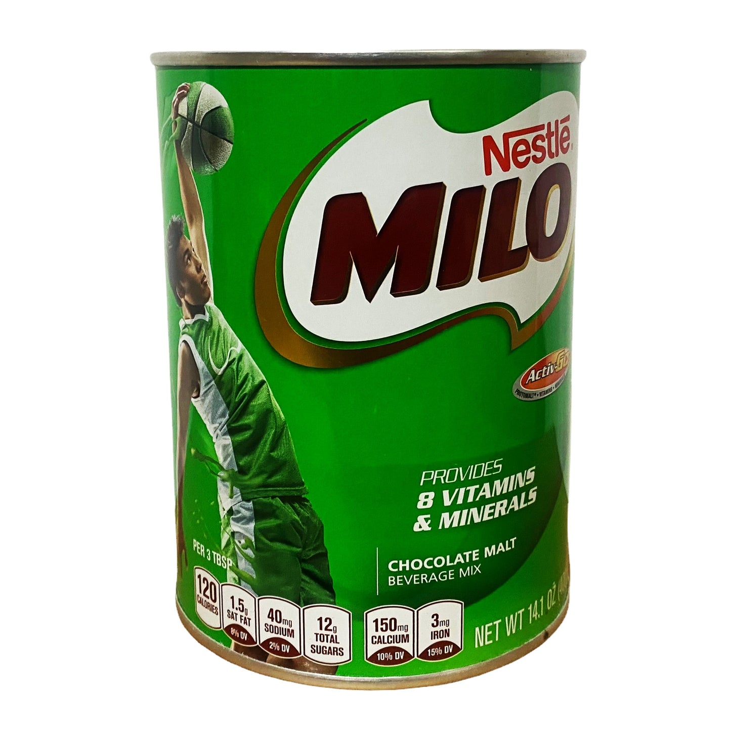 Front graphic image of Nestle Milo Chocolate Can 14.1oz - 雀巢 美禄巧克力粉 14.1oz