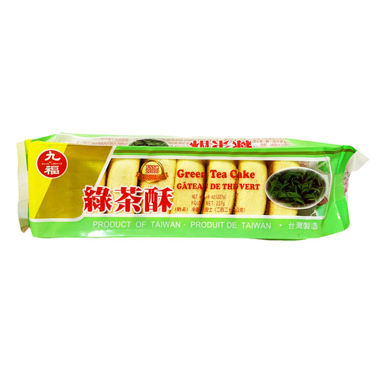 Front graphic image of Nice Choice Green Tea Cake 8oz - 九福 绿茶酥 8oz