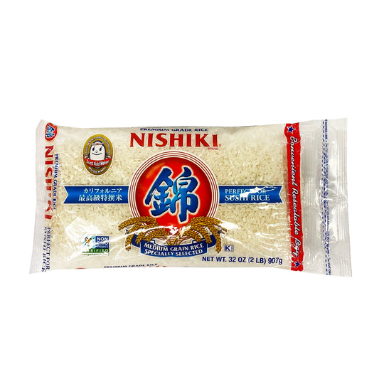 Front graphic image of Nishiki Premium Grade Rice 32oz (2lbs)