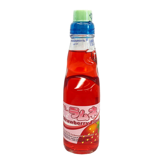 Front graphic image of Nishin Ramune - Strawberry Flavor 6.76oz