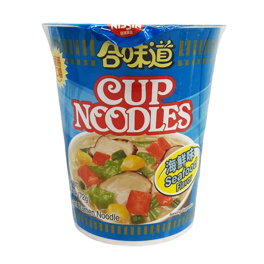 Front graphic image of Nissin Cup Noodles - Seafood Flavor 2.54oz (72g) - 日清 合味道 - 海鲜味 2.54oz (72g)