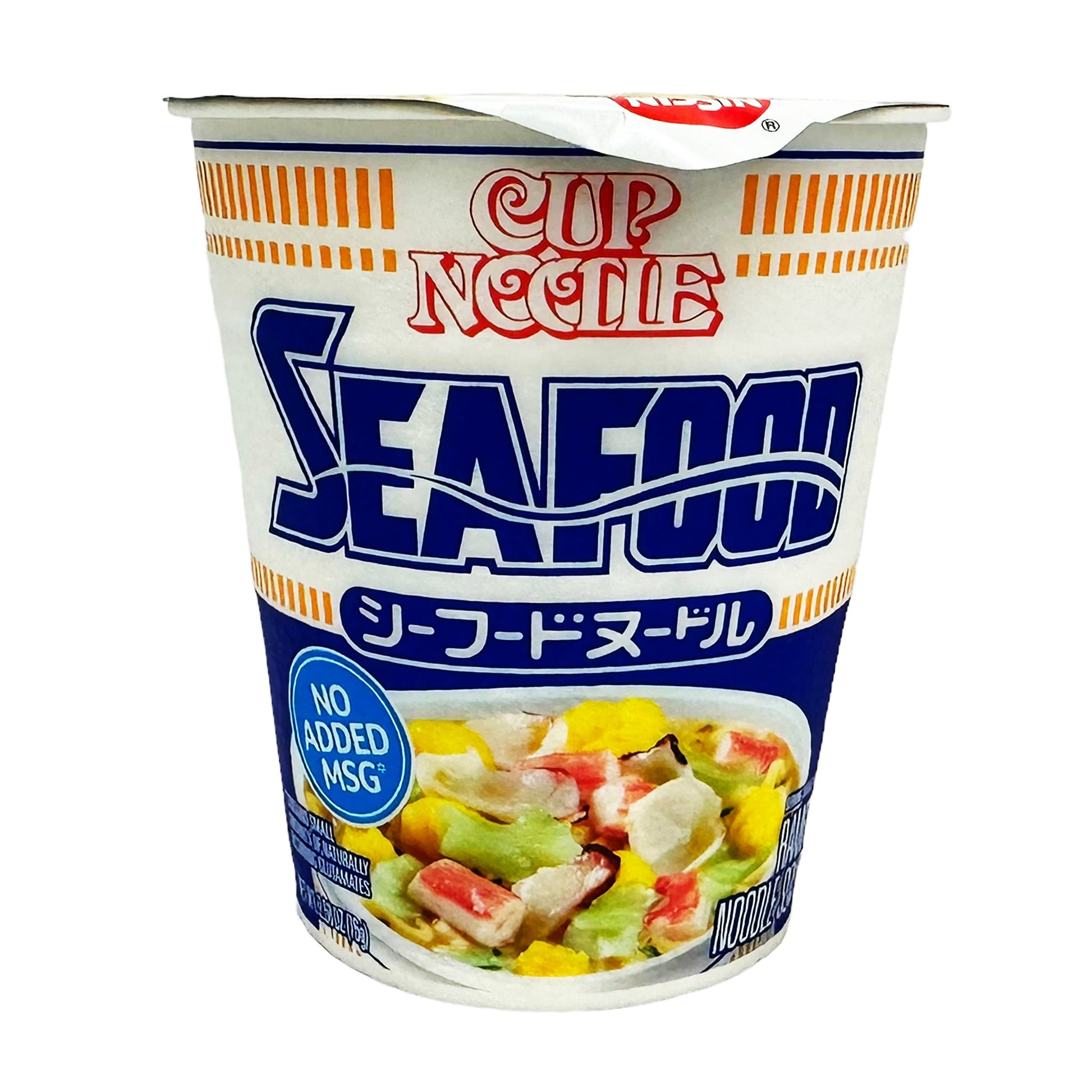 Front graphic image of Nissin Cup Noodles Japan - Seafood Flavor 2.8oz