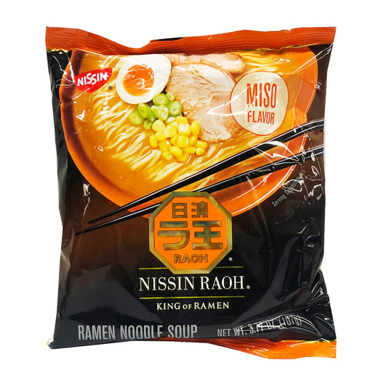 Front graphic image of Nissin Raoh - Miso Flavor 3.77oz