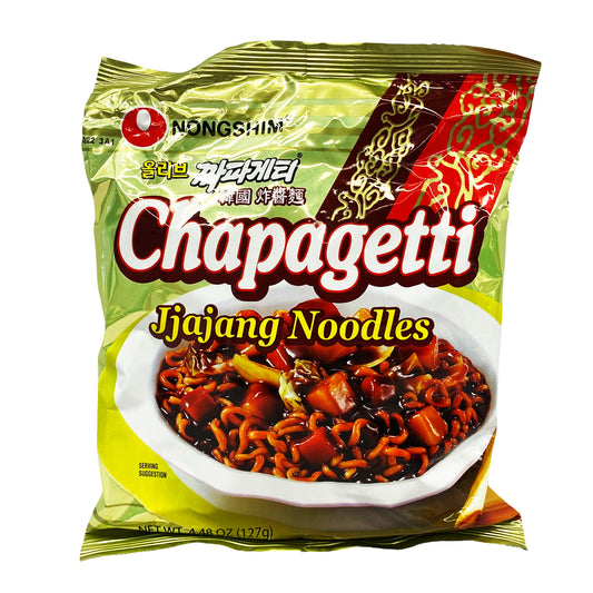 Front graphic image of Nongshim Chapagetti Jjajang Noodle 4.48oz (127g)