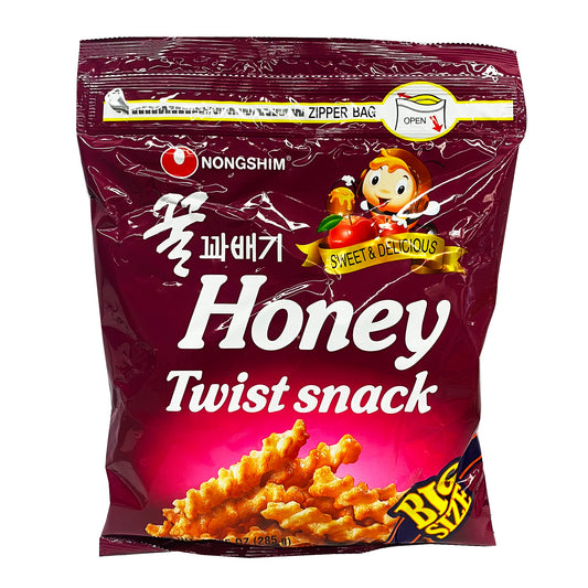 Front graphic image of Nongshim Honey Twist Snack 10.05oz (285g)