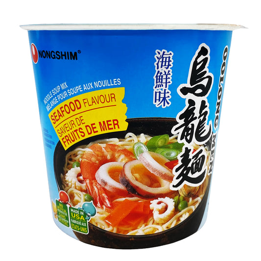 Front graphic image of Nongshim Seafood Flavor Oolongmen Cup Noodle Soup 2.64oz